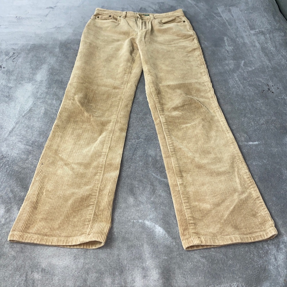 Lauren Ralph Lauren Pants Womens 6 Tan Lauren Jeans Co Corduroy Flare Mid Rise